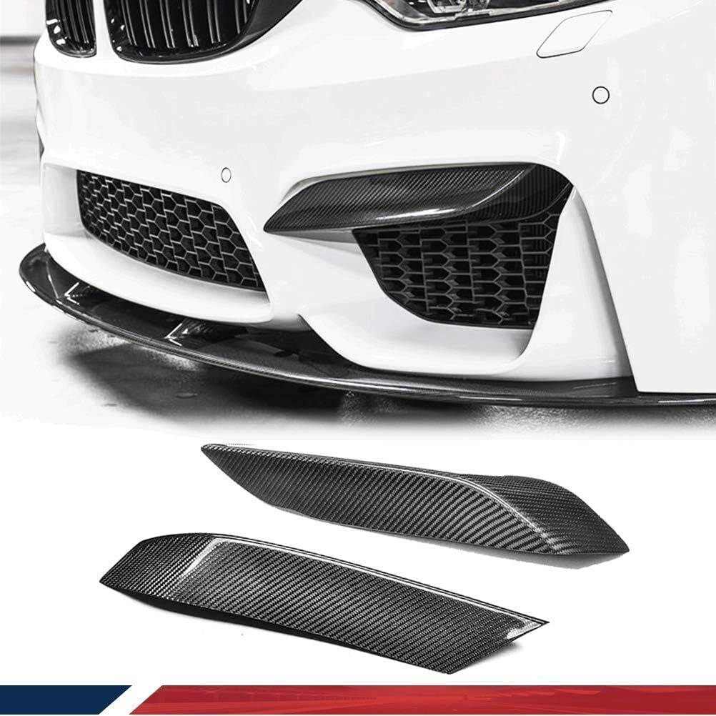 FRONT BUMPER AIR VENT EYELID COVERS FOR 15-19 for BMW F80 M3 F82 F83 M4 CARBON FIBER