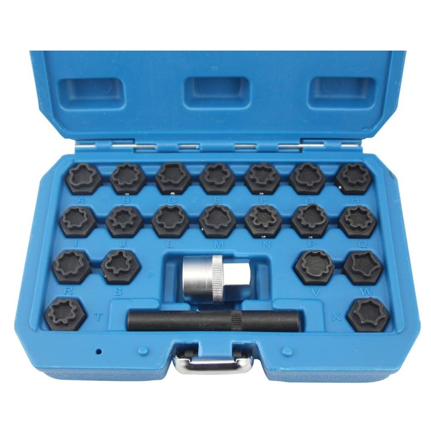 22-piece wheel locking key set, anti-theft wheel rim lug nuts, main removal tool for Audi