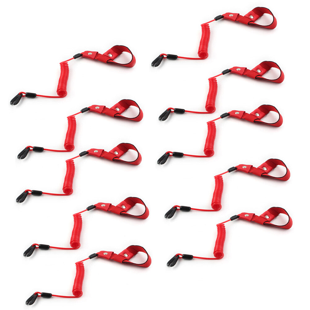 10Pcs Stop Kill Key Floating Safety Wrist Lanyard Fit for Yamaha Jet Ski Wave Runner