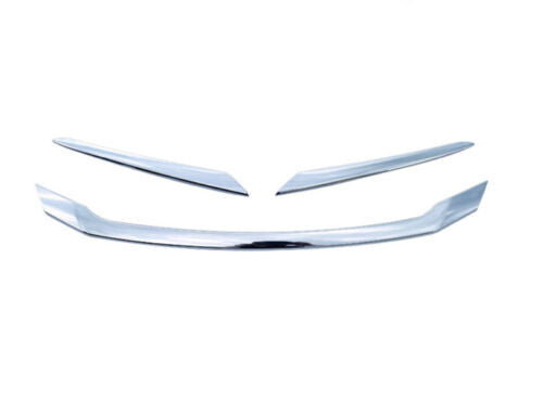 Front Bumper Engine Lid Grille 3PCS for Toyota Prius 2023 Cover Strip ABS Chrome