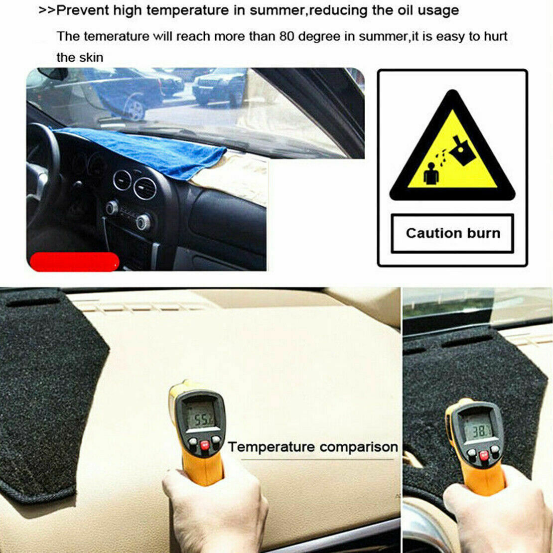 1PCS Dashboard Dash Mat Non-slip DashMat Sun Shade for Mercedes-Benz GLB 2020-23