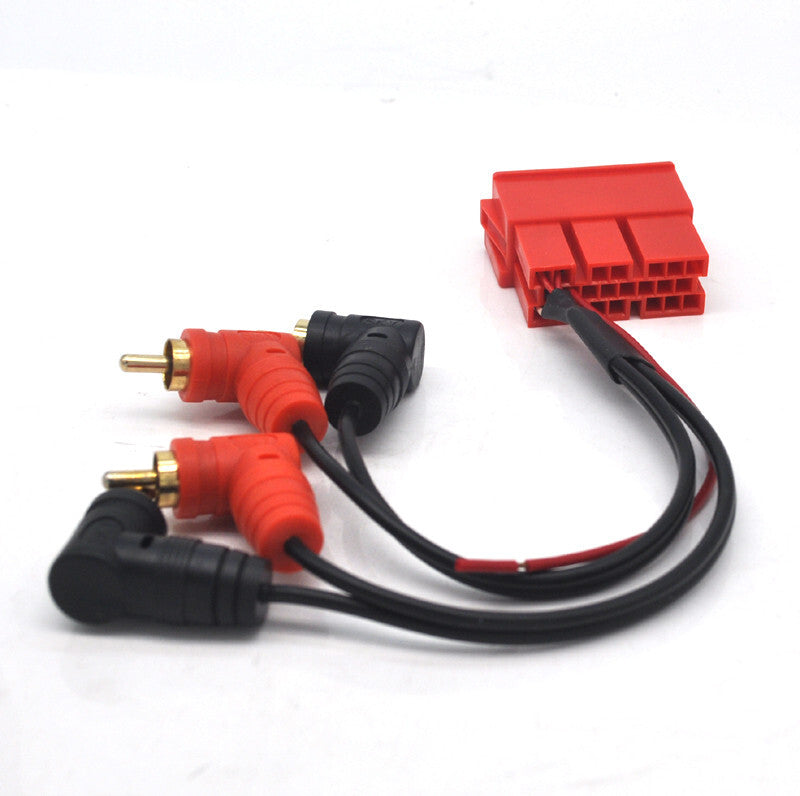 Retrofit analogue for mini -iso RCA Amplifier lead Adaptor for Porsche 996 1