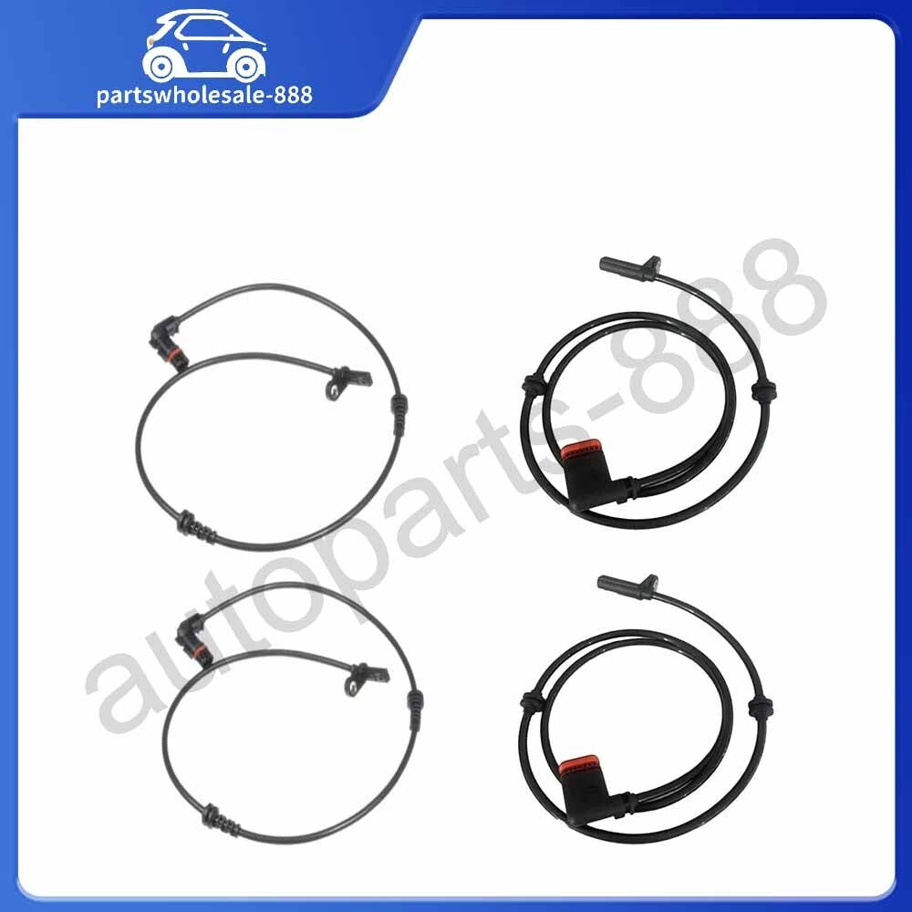 4-piece set of front, rear, left, and right ABS wheel speed sensors suitable for Mercedes-Benz C250 and C350 (2012-15)