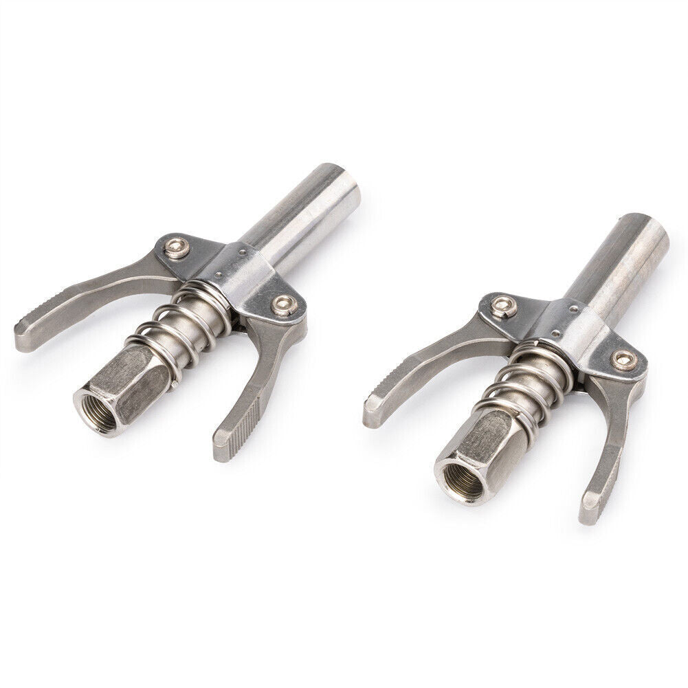 New Double Handle High Pressure Quick Release Lock Oil Nozzle Grease Gun Coupler