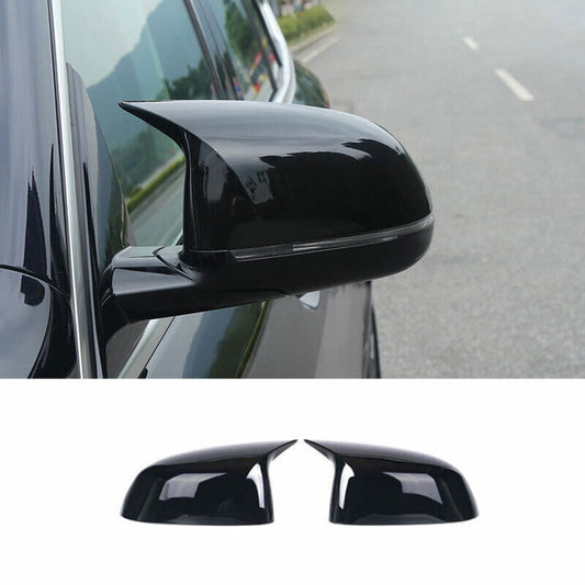 for BMW X5 G05 2019-23 ABS Black OX Horn Rear View Side Door Mirror Cover Trims