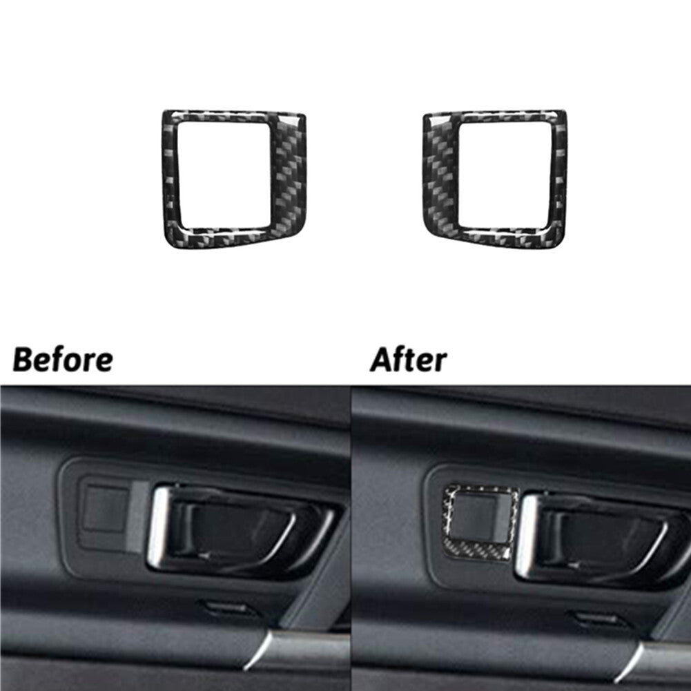 Carbon Fiber Front Door Handle Cover Trim for Land Rover Discovery Sport 2015-19