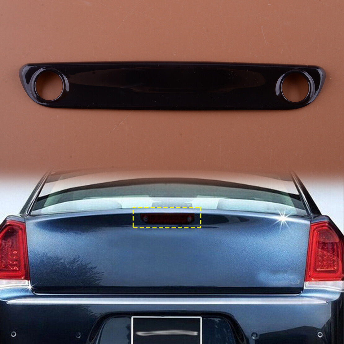 Rear High Mount Third Brake Light Cover Trim Fit for Chrysler 300 2018-2022