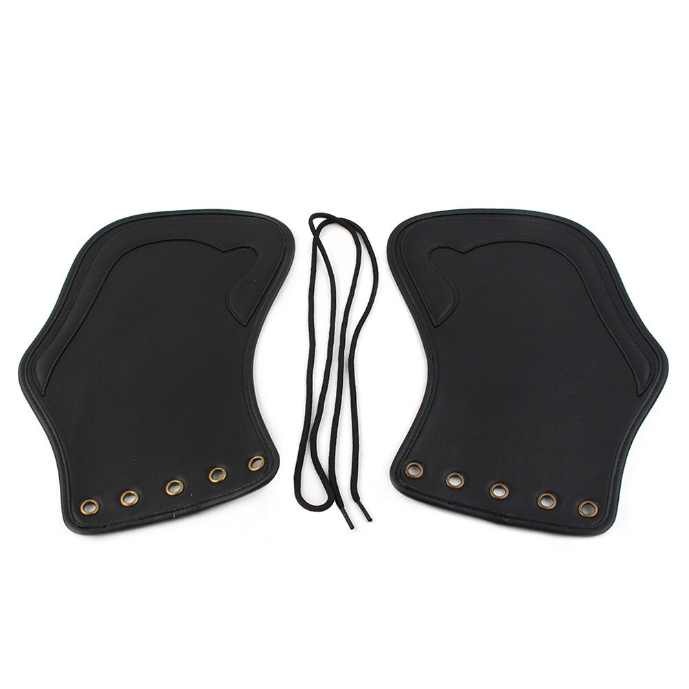 Motorcycle Heat Saddle Shield Deflector Black Leather Fit for Harley Sportster
