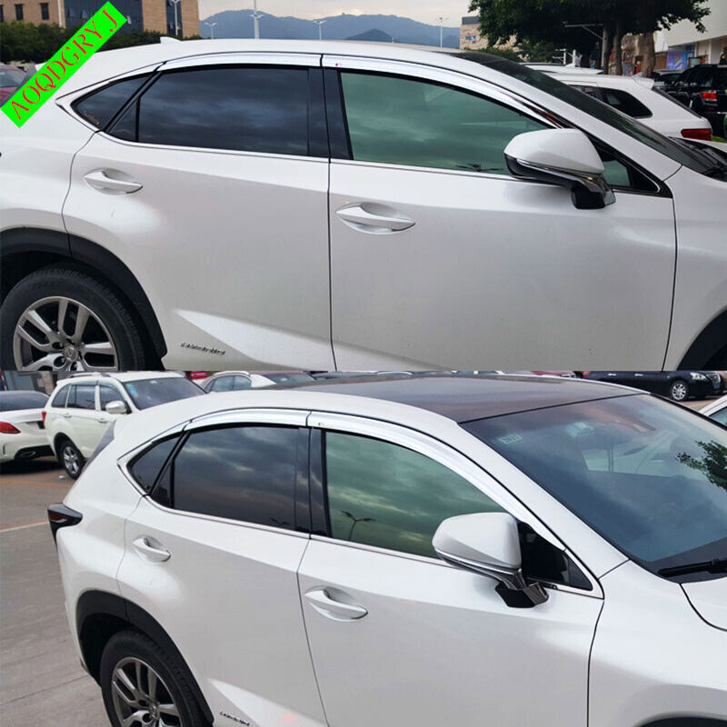 for Lexus NX300h 200t 2015-21 silver Window Visors Sun Rain Guard Vent Deflector