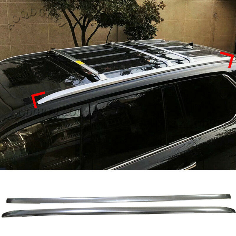Aluminum Alloy Roof Luggage Rock Side Rails for LEXUS LX570 2016 2017 2018-2021