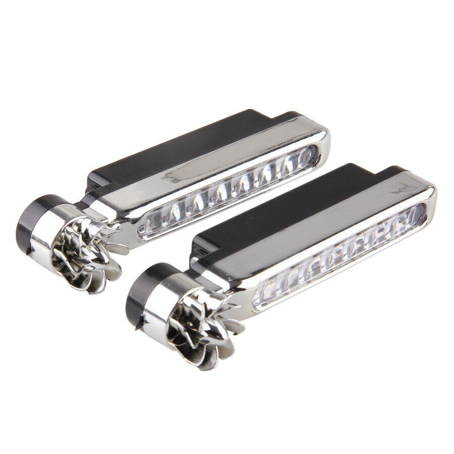 LED automotive DRL daytime running lights, fog warning headlights, 2x fan-powered