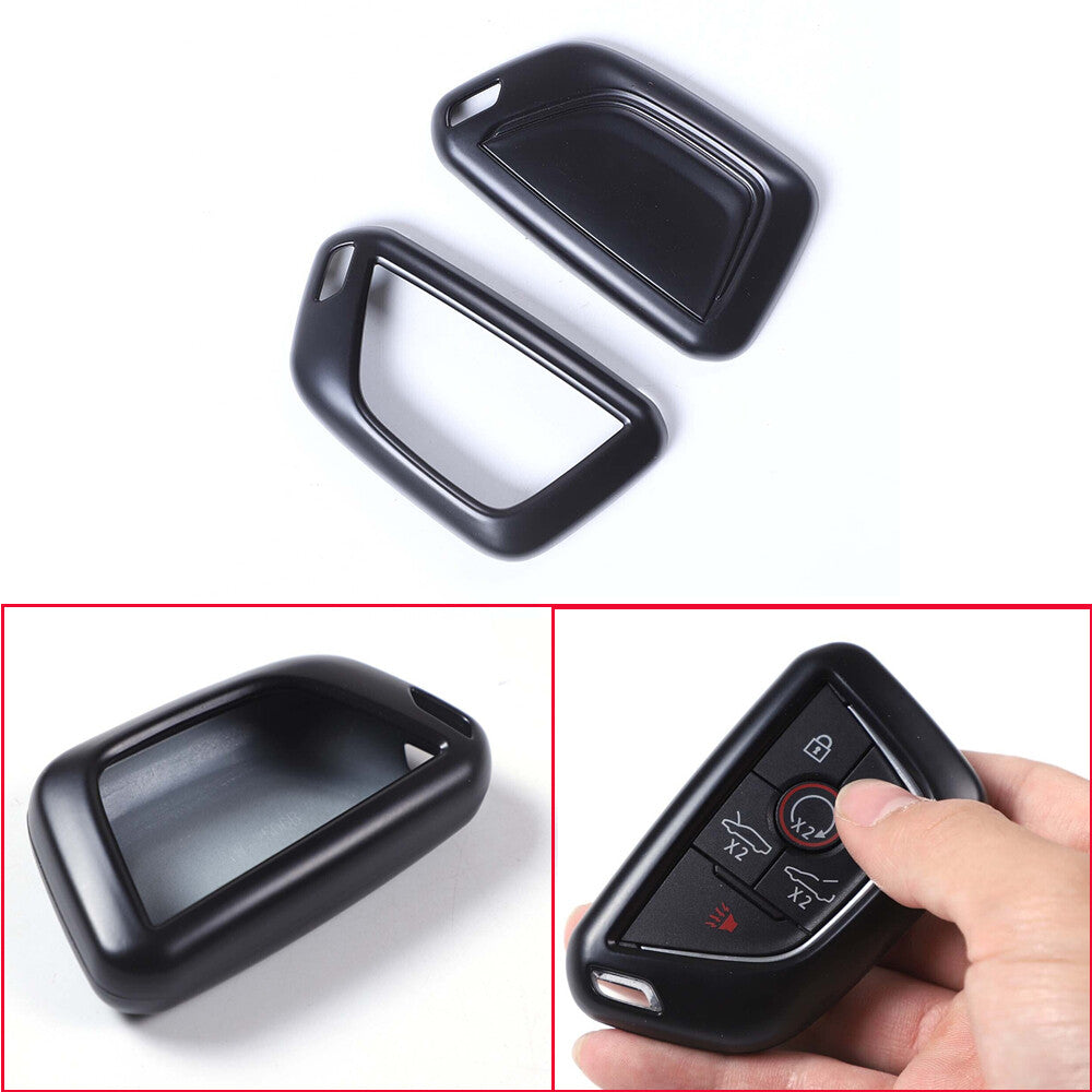 for Chevrolet for Corvette C8 20+ Remote Key Fob Case Protect Shell Trim Matte Black