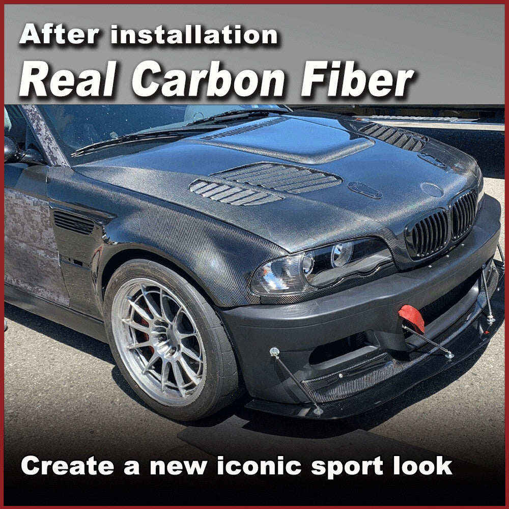 for BMW E46 M3 1998-05 Carbon Fiber Exterior Side Fender Vents Panels Trim Cover