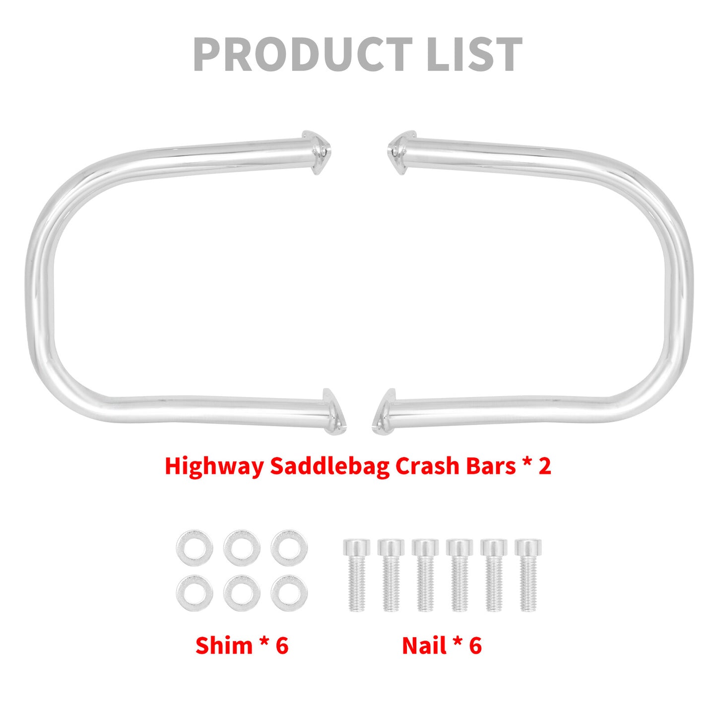 Chrome Rear Saddlebag Highway Guard Bars For Indian Chieftain Springfield 14-23