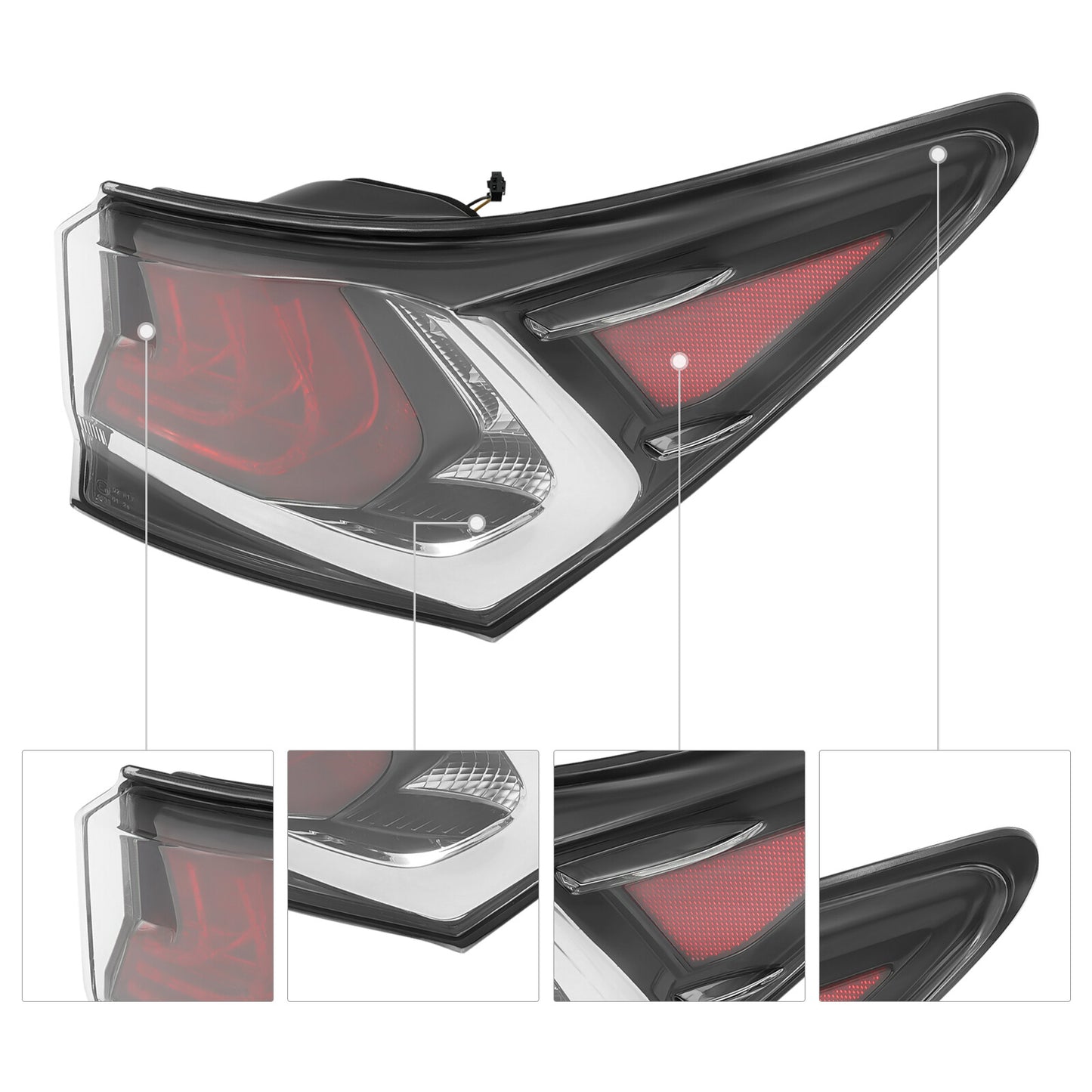 Left + Right Exterior Taillights are applicable to 2016-2020 for Lexus GS350, GS300, and GS250 models.