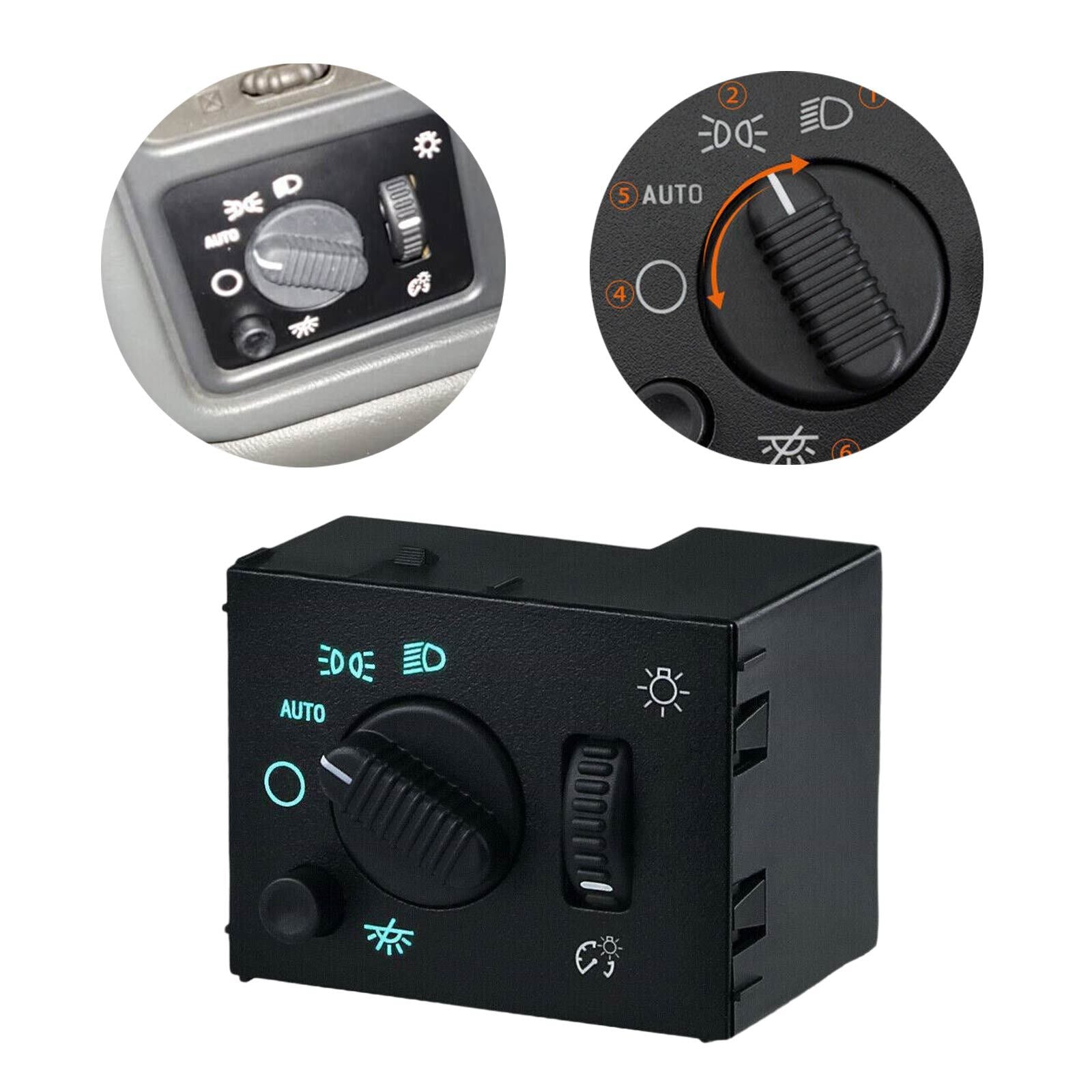 Green LED Headlight Switch For 03-06 for Chevy Silverado Suburban Tahoe for Sierra AT