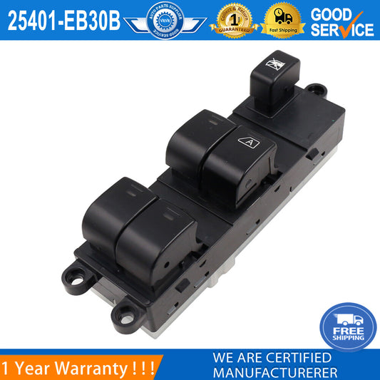 25401-EB30B Right Front Main Window Switch for Navara D40 04-16