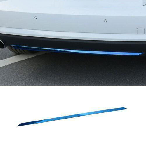 for Audi A4 S4 2017-2019 Blue Steel Rear Bumper Lower Protector Strip Cover Trim
