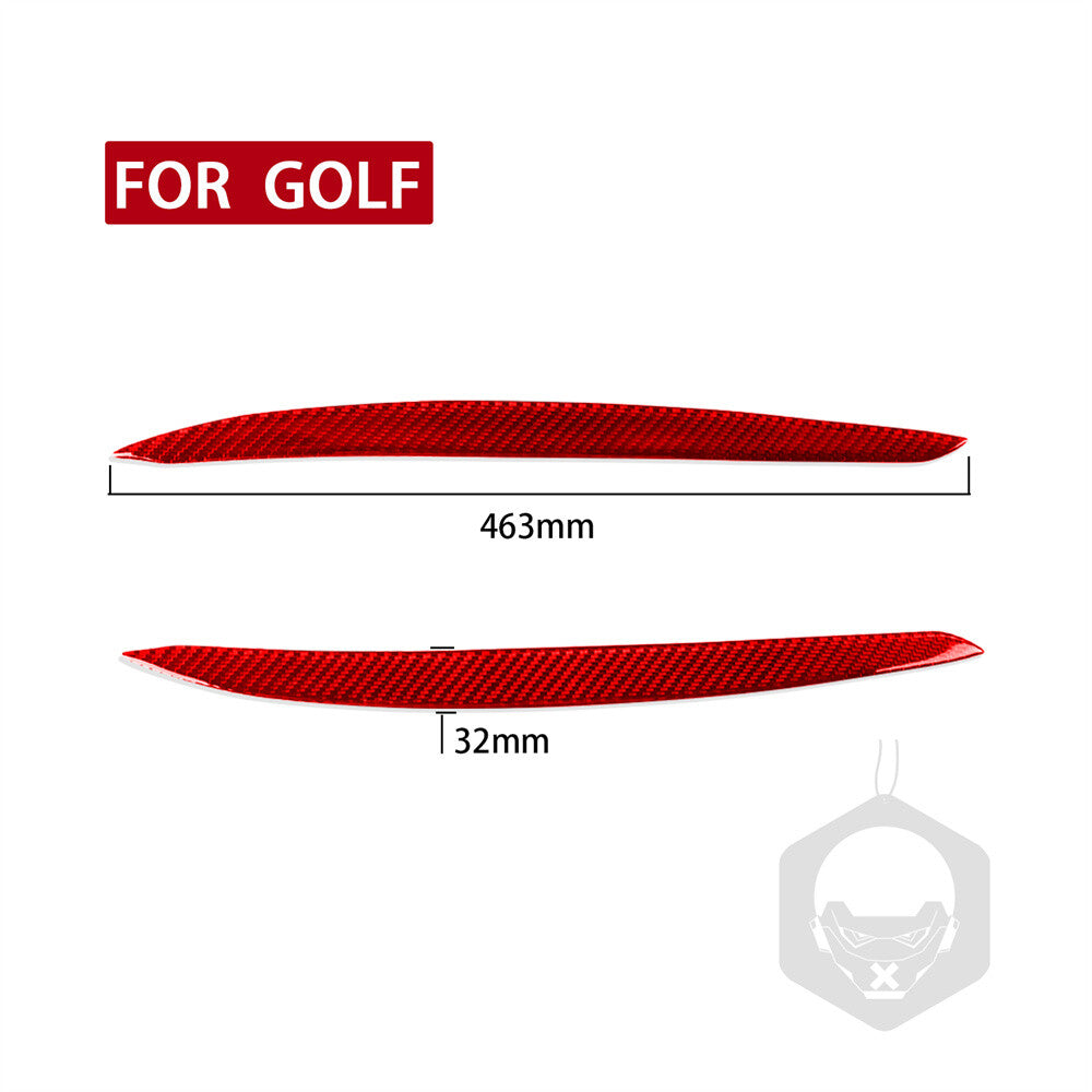 Red Carbon Fiber Headlight Eyebrow Eyelids Cover for VW for Golf 7 GTI MK7 2013-2018