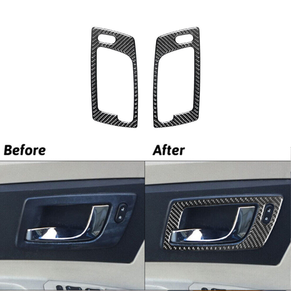 Carbon Fiber Interior Front Door Handle Cover Trim for Cadillac CTS 2003-2007