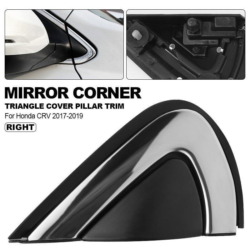 Passenger Side Mirror Corner Triangle Cover Pillar Trim fit for Honda CRV 2017-2020