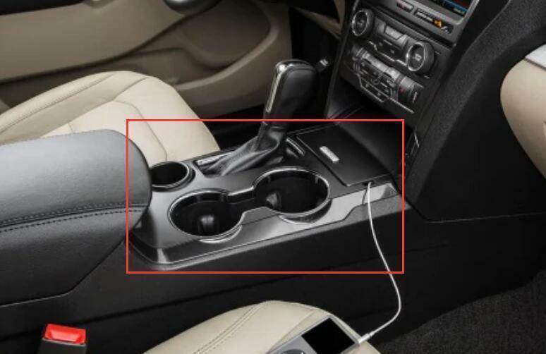for Ford Explorer 2016-19 Red Carbon Fiber Central Console Gear Shift Panel 6PCS