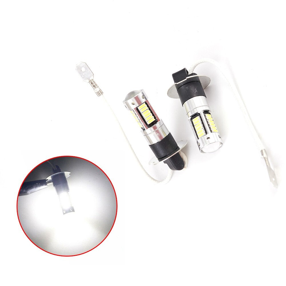 2pc H3 LED 100W Super Bright Fog-Light Bulbs 6000K White/Canbus Conversion,DC12V