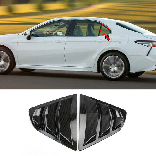 for Toyota for Camry 2018-2023 Carbon ABS Rear Side Window Louver Shutter Cover Trim