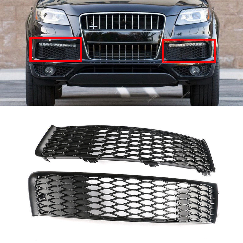 Right and Left Front Bumper Outer Grille Fit for AUDI Q7 S-Line 4-Door 2010-2015