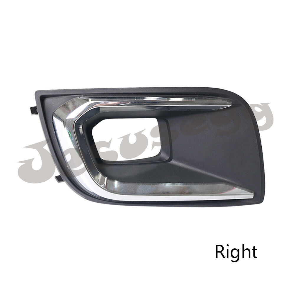 2x Front Left+Right Bumper Foglight Bezel Cover Chrome for Toyota Sequoia 18-21
