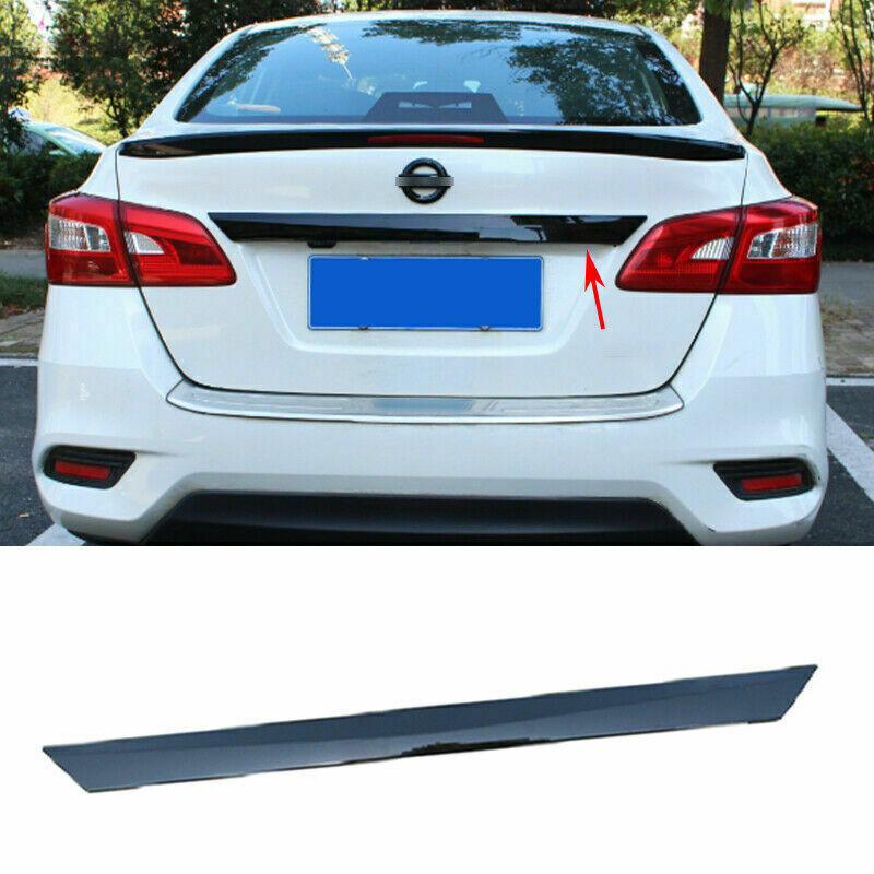 1P Black Tailgate Trunk Lid Panel Moulding Cover Trim for Nissan Sentra 13-2019