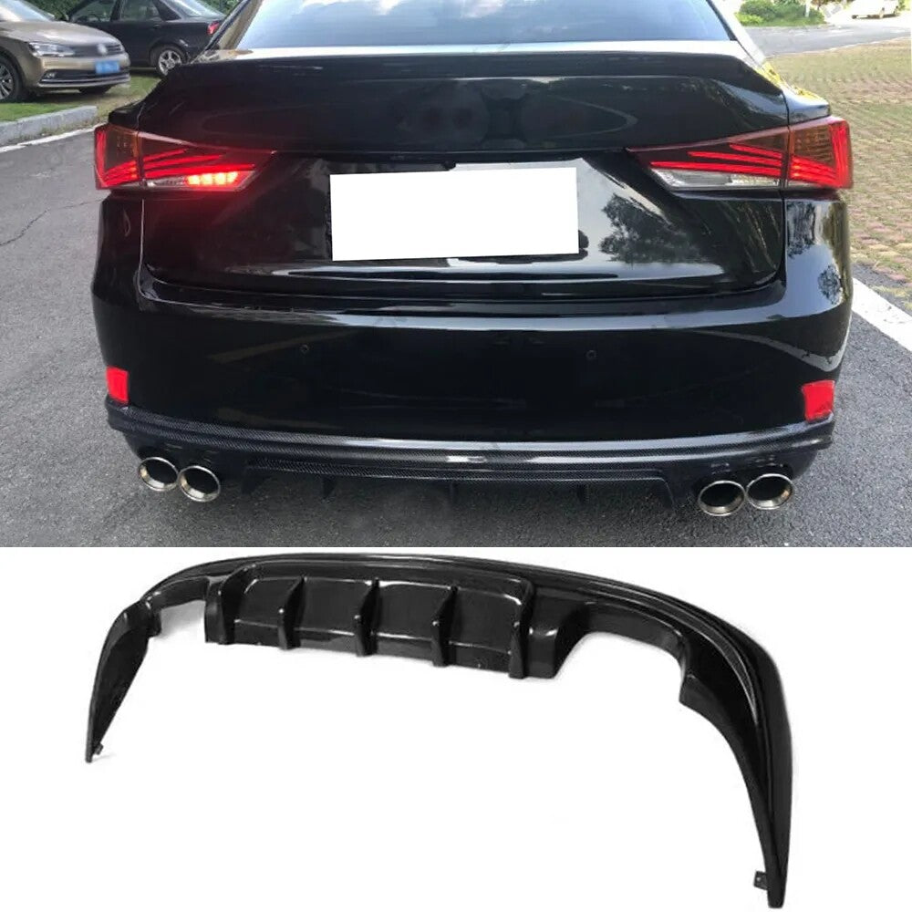 for Lexus IS 200 250 300 F Sport 2014-2016 Carbon Fiber Rear Diffuser Bumper Lip