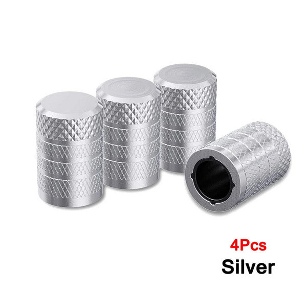 4-piece car tire valve cover rod air dust cover dice blue for Mercedes-Benz