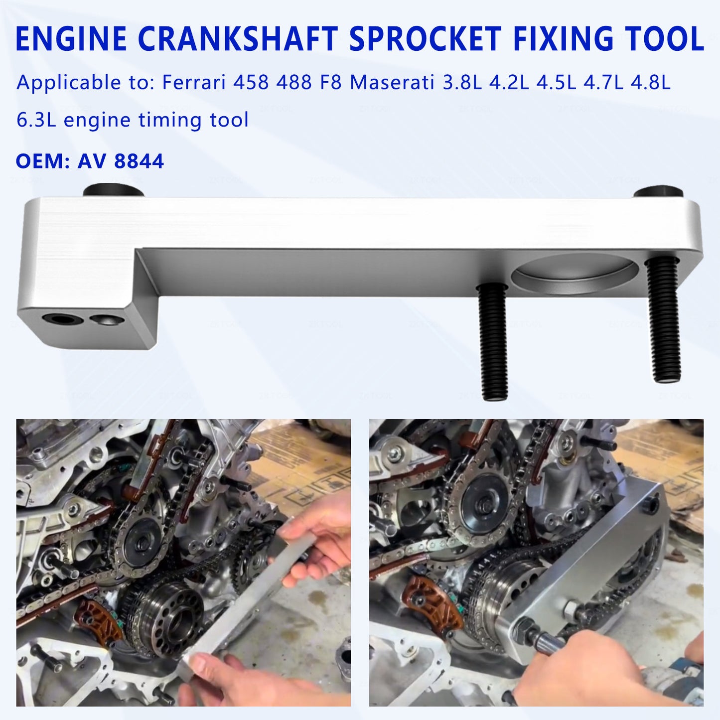 Engine Timing Tool for Ferrari 458 for 488 F8 for Maserati 3.8L 4.2L 4.5L 4.7L 4.8L 6.3L