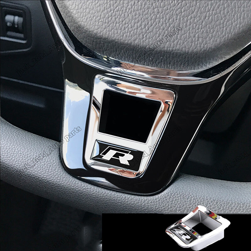 ABS R Style Inner Steering Wheel Cover Trim for Volkswagen for VW Atlas for Tiguan 17-23