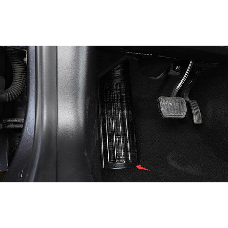 for Tesla Model 3 2017-2022 Black steel Left Foot Rest Pedal Panel Cover Trim