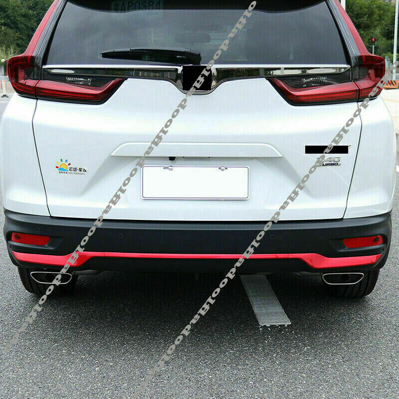 for Honda CR-V CRV 2020-2022 Glossy Red Rear Bumper Lower Strips Guard Trim 3X