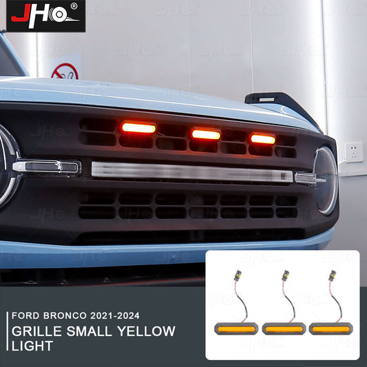 Front Grille LED Light Style Grill Trim for Ford Bronco 2021-2024