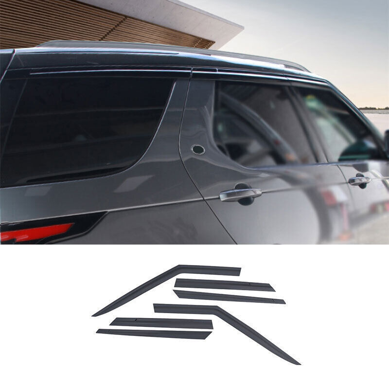 For LR Discovery 5 2017-2024 Black Window Wind Visors Rain Guard Vent Deflectors