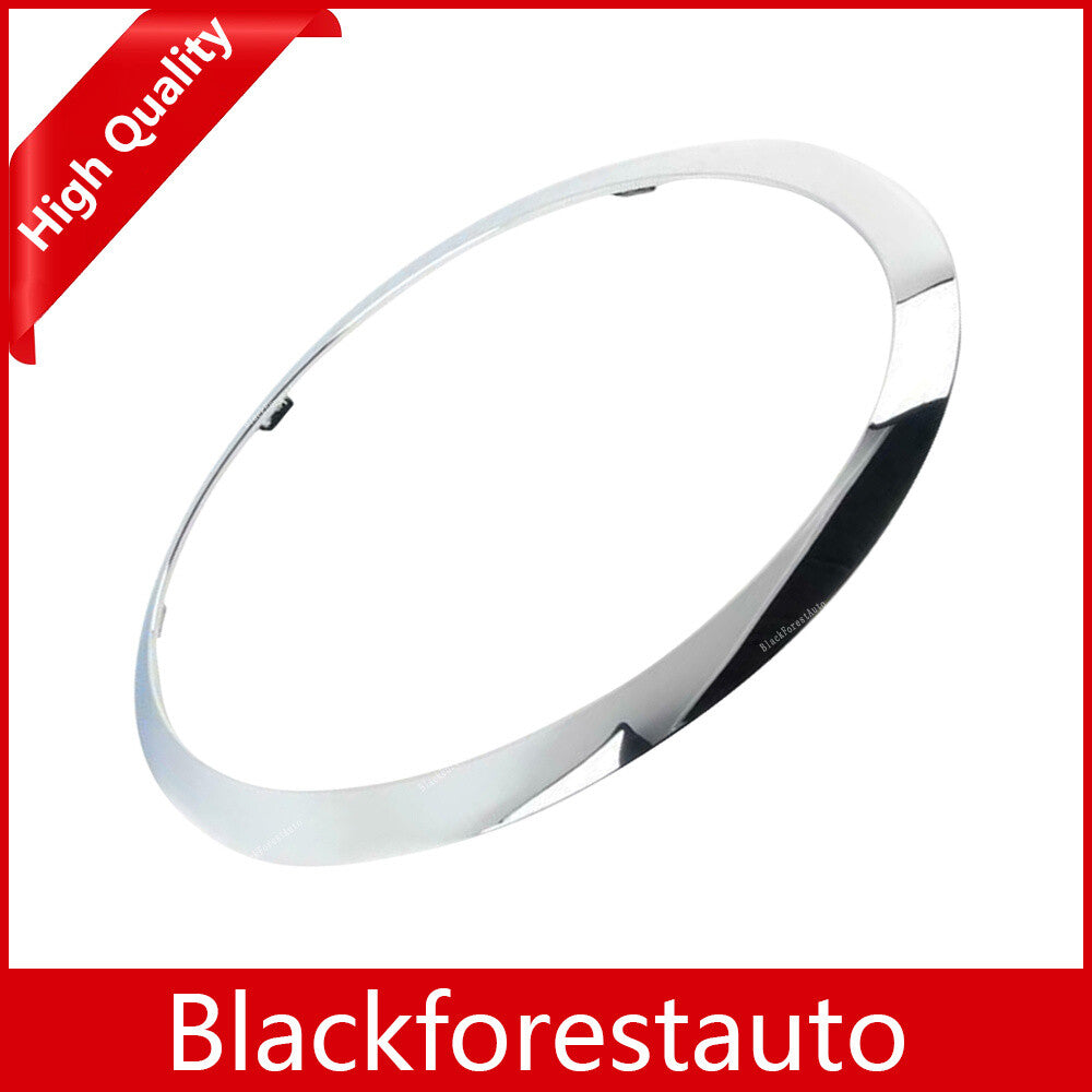 Left Side for Mini F55 F56 Cabrio F57 13-18 Headlight Trim Bezel Ring Chrome