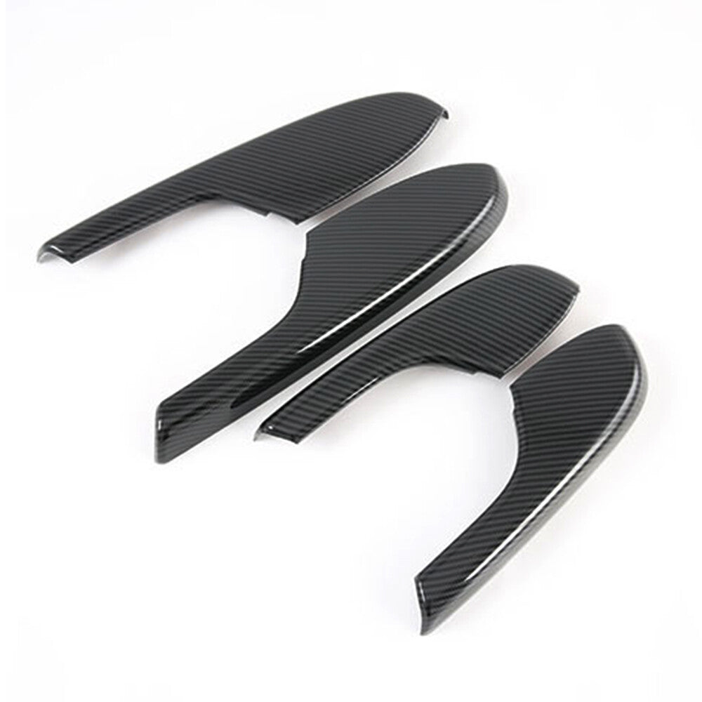 4x Carbon Fiber Interior Door Armrest Panel Trim Cover for Honda for Civic 2016-2020