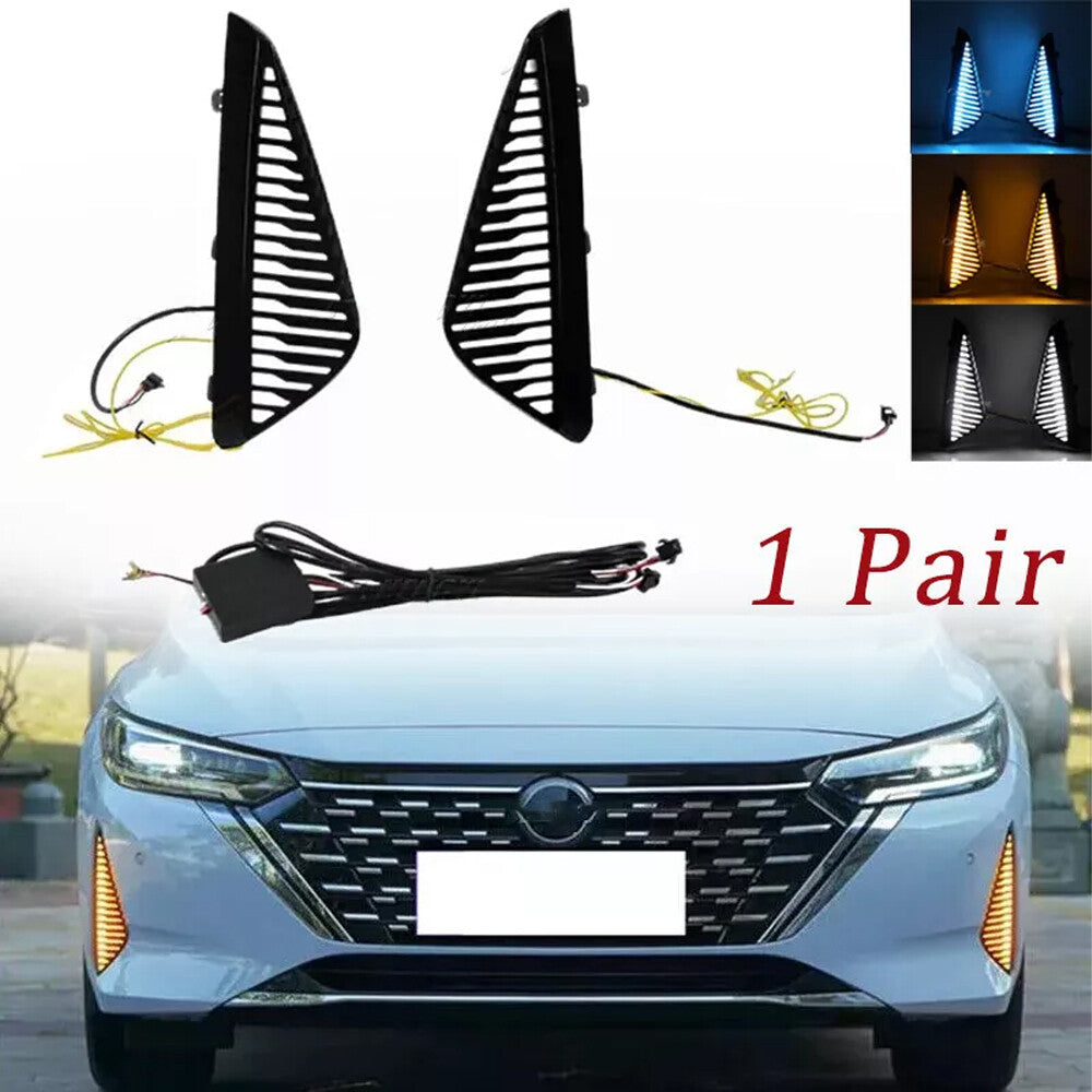 Fit for 2024 for Nissan Sentra LED DRL Daytime Running Light Kit Fog LampH4