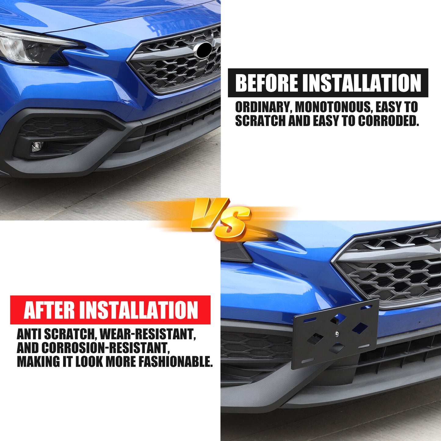 Front bumper tow hook license plate mounting bracket suitable for 2022-2024 for Subaru WRX STI