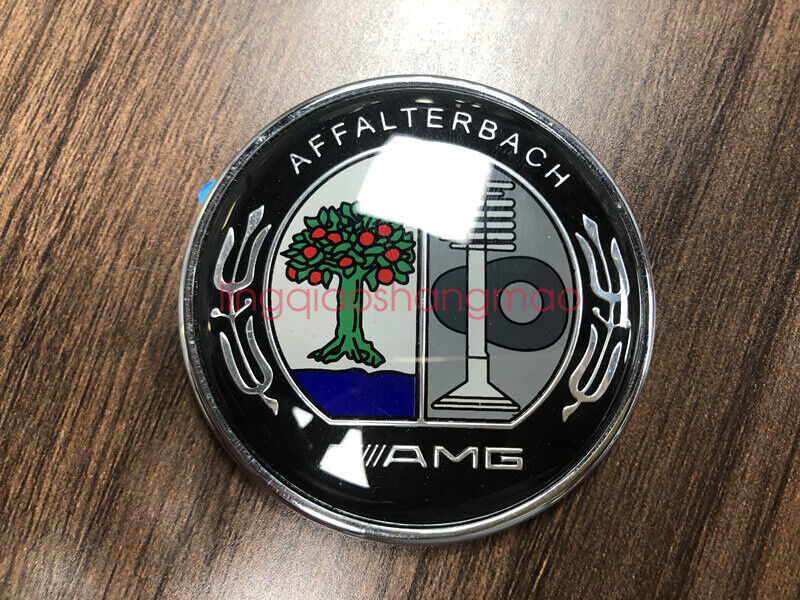Front AMG Emblem Color Apple Tree Flat Hood Badge FOR AMG Affalterbach