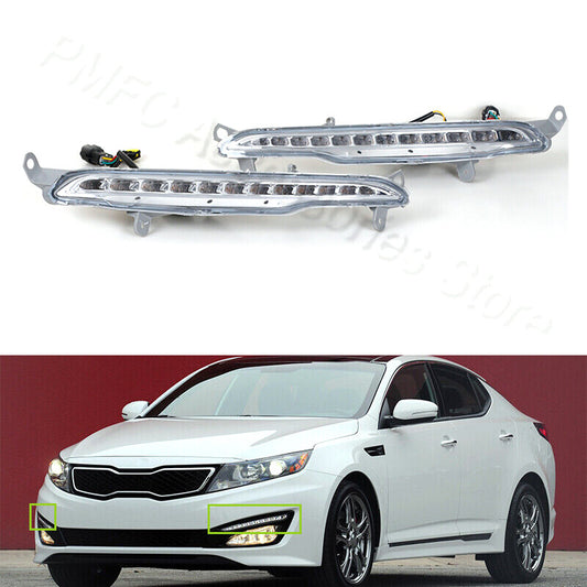 for KIA K5 Optima 2011-2014 Front Bumper Lamp LED Daytime Running Light