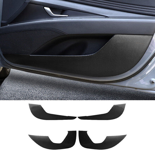 for Hyundai for Elantra 2021-2023 Carbon fiber Door Anti-Kick Panel Guard cover trim