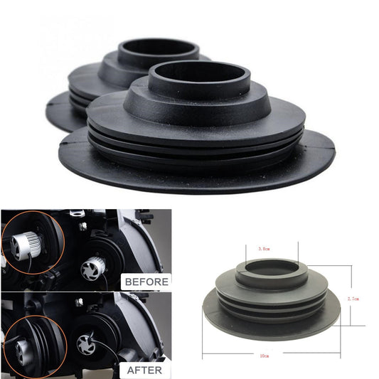 2PCS For HID Headlight Rubber Headlight Housing Extended Dust Cover Boot Cap