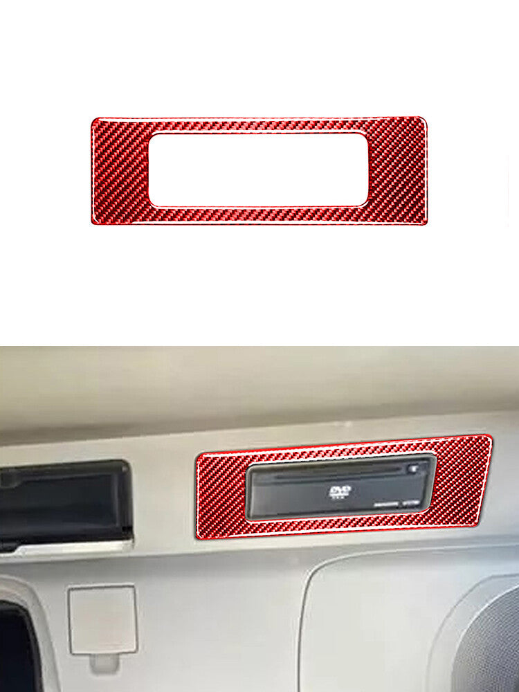 Car DVD Player Frame Panel Trim Cover Carbon Fiber for Nissan 350Z 2006-2009 Red