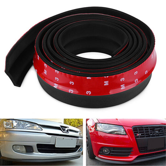 Car Universal Front Bumper Lip Splitter Chin Spoiler Skirt Rubber Protector Body