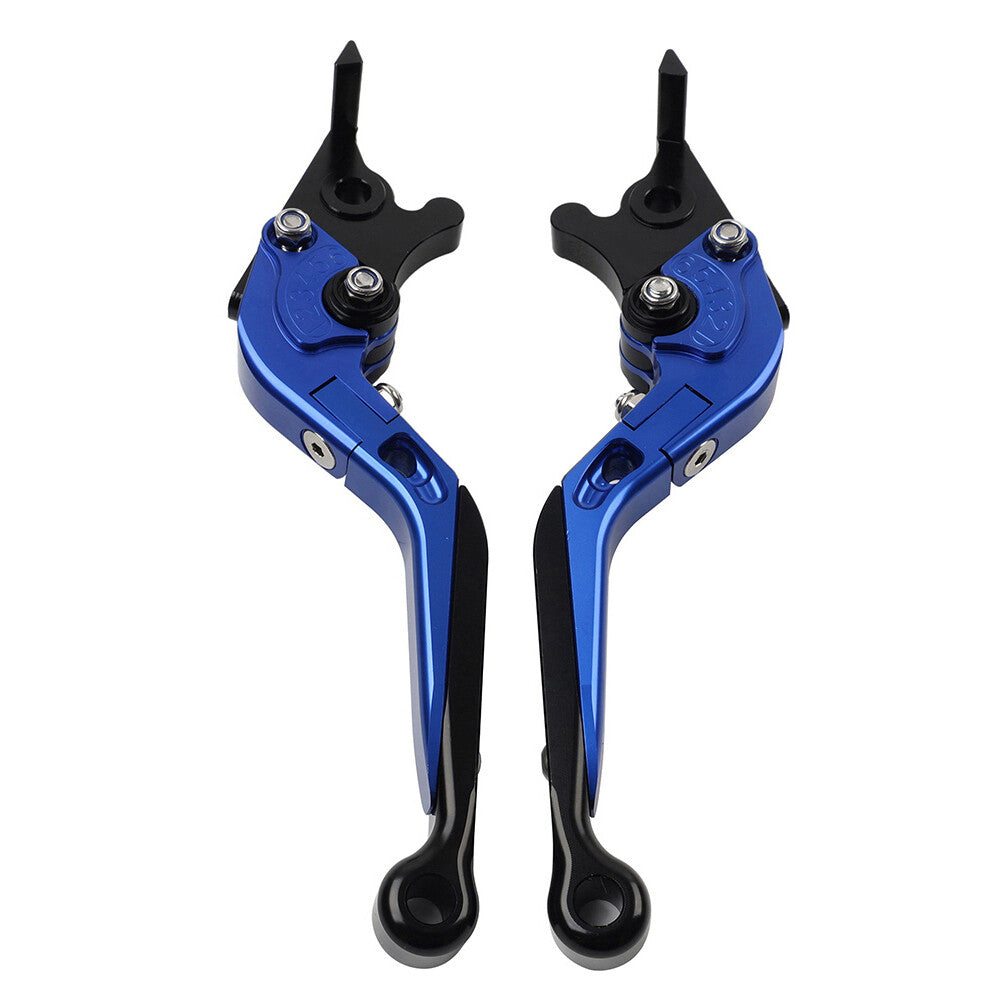 CNC FoldingExtendable Brake Clutch Levers for Suzuki DL1000/V-STROM GSX1400 Blue